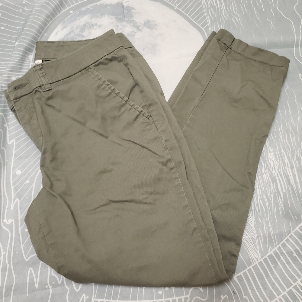 Olive Chino Pants, Size 4